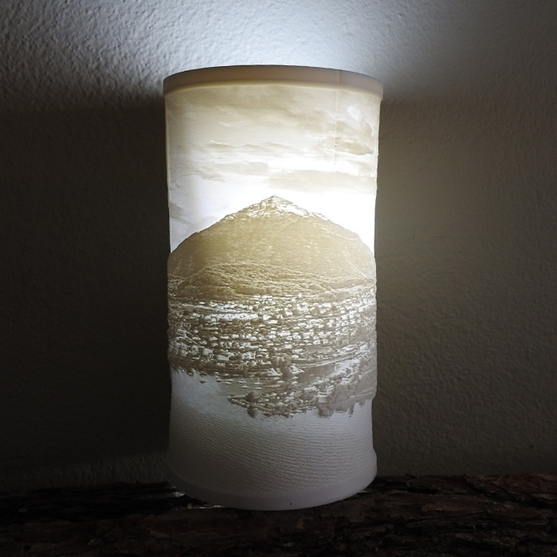 Lithophane-Lampe "Spiez-Niesen I" Lithophane-Lampe "Spiez-Niesen I"