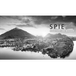 Lithophane-Lampe "Spiez-Niesen I"