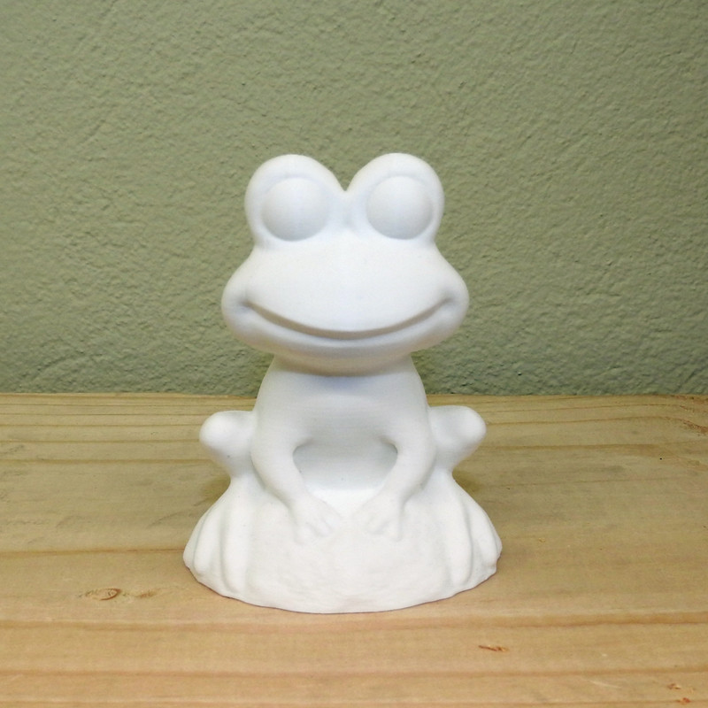 Fröhlicher Frosch auf Stein