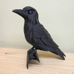 Mystischer Rabe – Mit Befestigung für Rohre